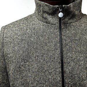 Akris Punto Women's Blazer Wool Silk Blend Light Jacket Front Full Zip Sweater